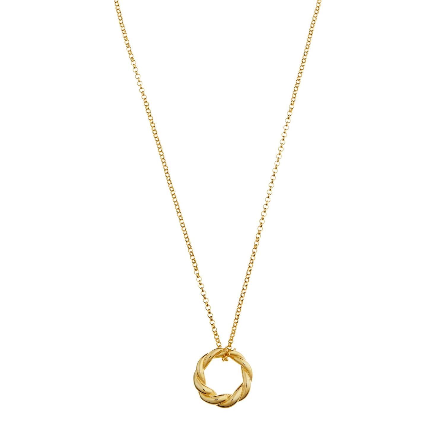 Ore28503 Rope Twist Open Circle Thread Through Necklace